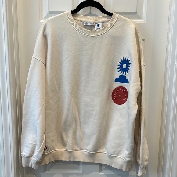 Zara x James Coffman Cream Sweatshirt size XL - Picture 2 of 6